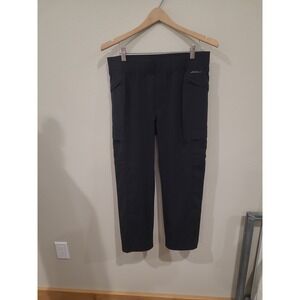 Eddie Bauer Women SZ 10 black athleticulti pocket cropped athletic pants hiking